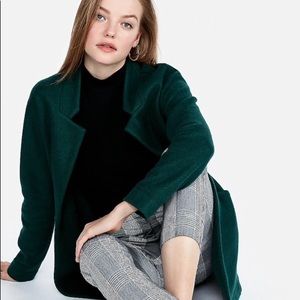 Express green tailored coat